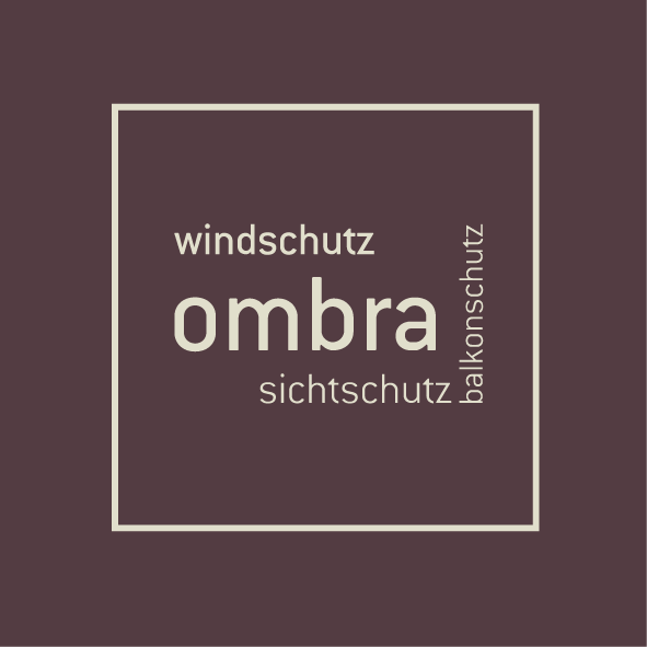 Logo ombra Windschutz, Sichtschutz, Balkonschutz Schweiz