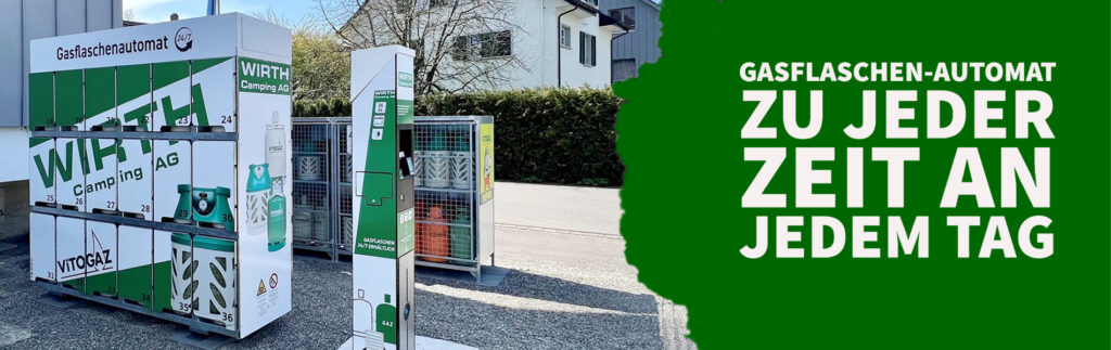 Gasflaschen Automat 24/7 bei Wirth Camping AG